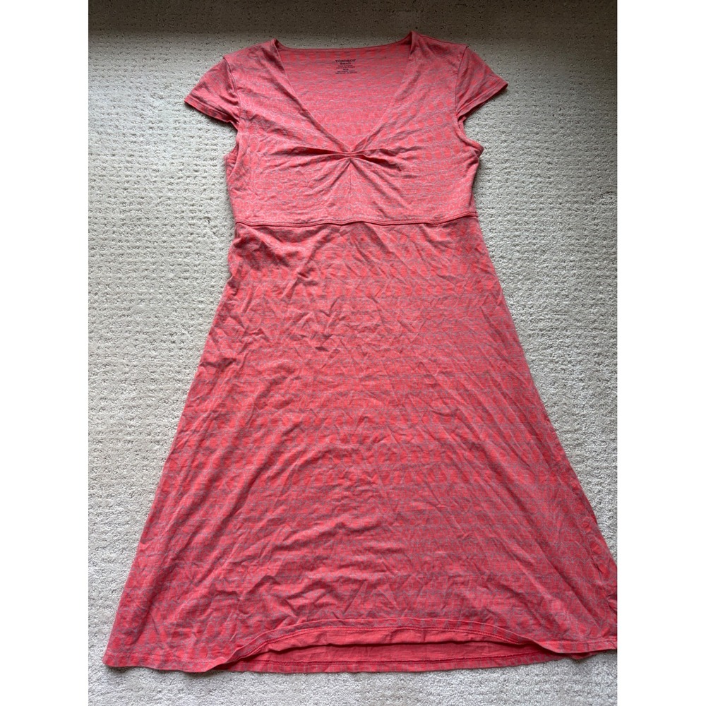 Toad&Co Dress Small Coral Pink Orange Organic Cotton Tencel Gorpcore Boho